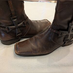 Mark Nason Brown Leather Boots Size UK 9